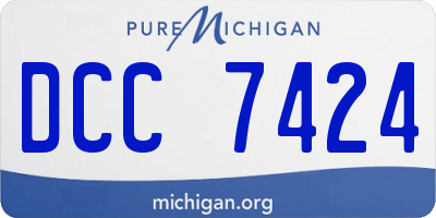 MI license plate DCC7424