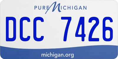 MI license plate DCC7426