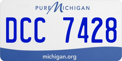 MI license plate DCC7428