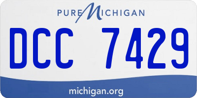 MI license plate DCC7429