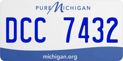 MI license plate DCC7432
