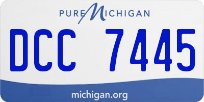 MI license plate DCC7445