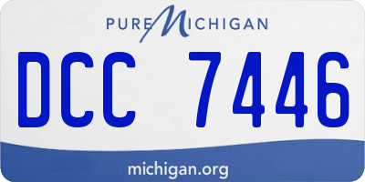 MI license plate DCC7446