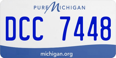 MI license plate DCC7448