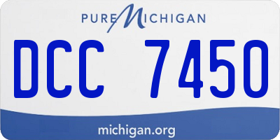 MI license plate DCC7450