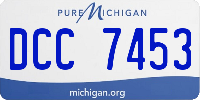 MI license plate DCC7453
