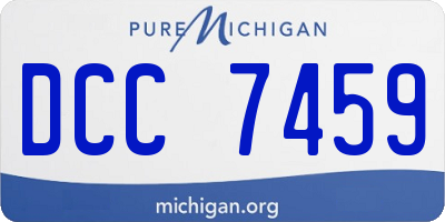 MI license plate DCC7459