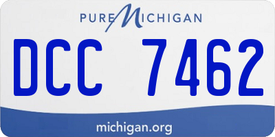MI license plate DCC7462