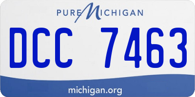 MI license plate DCC7463