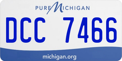 MI license plate DCC7466