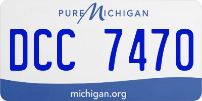 MI license plate DCC7470