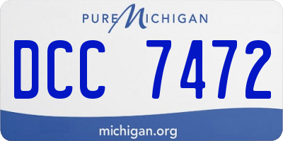 MI license plate DCC7472