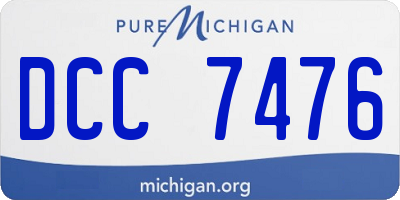 MI license plate DCC7476