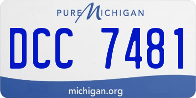 MI license plate DCC7481