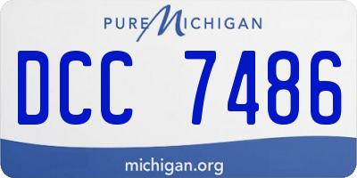 MI license plate DCC7486