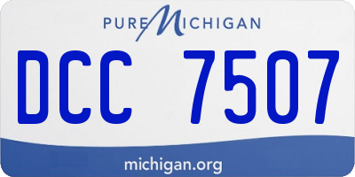 MI license plate DCC7507