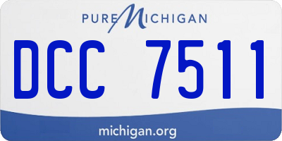 MI license plate DCC7511