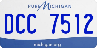 MI license plate DCC7512