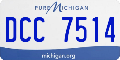 MI license plate DCC7514