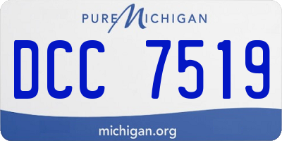 MI license plate DCC7519