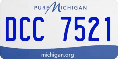 MI license plate DCC7521