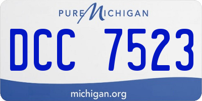 MI license plate DCC7523