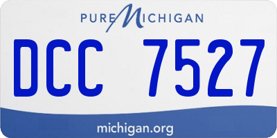 MI license plate DCC7527