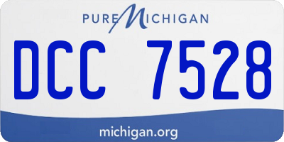 MI license plate DCC7528