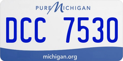 MI license plate DCC7530