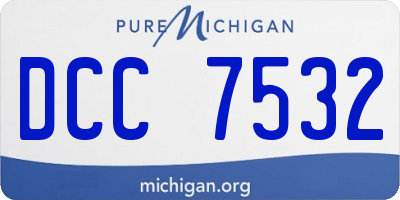MI license plate DCC7532