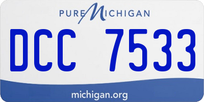 MI license plate DCC7533