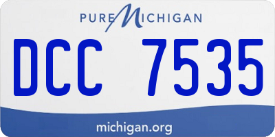 MI license plate DCC7535