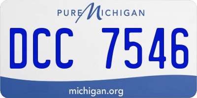 MI license plate DCC7546