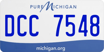 MI license plate DCC7548