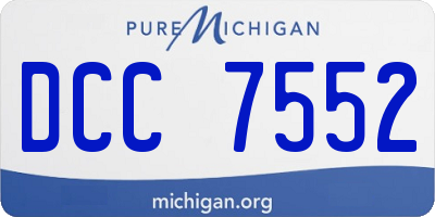 MI license plate DCC7552