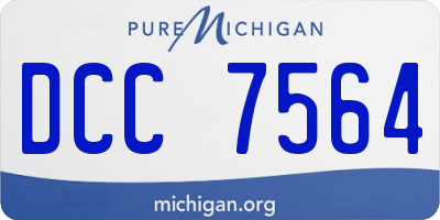 MI license plate DCC7564
