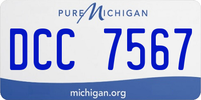 MI license plate DCC7567