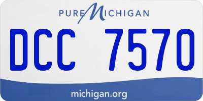 MI license plate DCC7570