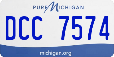 MI license plate DCC7574
