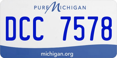 MI license plate DCC7578