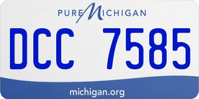 MI license plate DCC7585