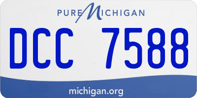 MI license plate DCC7588