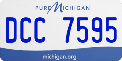 MI license plate DCC7595