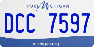 MI license plate DCC7597