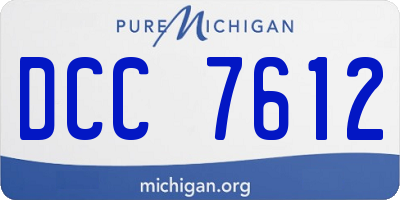 MI license plate DCC7612