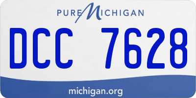 MI license plate DCC7628