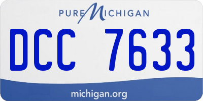 MI license plate DCC7633