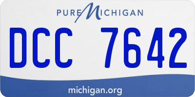 MI license plate DCC7642
