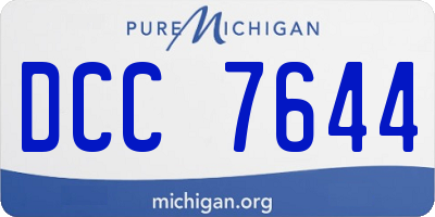 MI license plate DCC7644