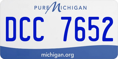 MI license plate DCC7652